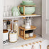 Corner Shelf, Plate Organizer for Cabinet-Bamboo Corner Cabinet Shelf Organization-Suitable for Kitchen Bathroom Countertop(2pc) by VERTORGAN