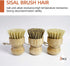 Set 3 Pack Bamboo Pot & Pan Cleaning Brush - Natural Dish Brushes Bamboo Scrub Dish Brushes, Durable Scrubber