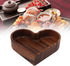 Pssopp Wooden Serving Platter, Heart Shape Smooth Textured Table Tray for Tea Food Snack Kitchen Utensils (14.5x14.5cm)