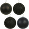 Vickerman 2.75" Black 4-Finish Ball Ornament Assortment - 20 per Box - Perfect Christmas Ornaments