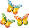 WKHOMEDECO Metal Butterfly Wall Art, Set of 3 Outdoor Decor for Indoor and Outdoor Fence, Garden, Yard
