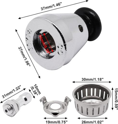 Pressure Cooker Relief Jigger Valve 1Pc - Universal with Exhaust Rod, Whistle for Weight Pressures Control