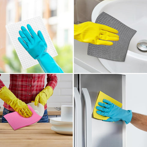 Kitchen-10PK, 7" 6" AIDEA Swedish Dishcloths for Absorbent Sponge Dish Cloth, Dishcloths for Washing Dishes, Reusable
