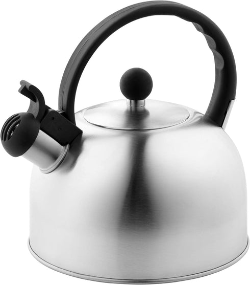 2.5 Liter Whistling Tea Kettle, Modern Stainless Steel Whistling Tea Pot for Stovetop with Cool Grip Handle
