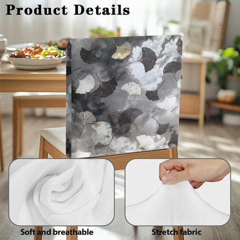 Grey Style Dining Chair Slipcovers Chair Back Covers Dining Stool Slipcovers Washable Back Chairs Protectors Covers