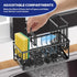 Accessories(1 Sinnsally Kitchen Sponge Holder,Sink Caddy Organizer with Brush Holder,Stainless Steel Sink Box Dish
