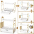 ROPALINS 2-Tier Counter Counter 13'' Bathroom Organizer with Drawer & Removable Basket, Wood & Metal Vanity Organizer
