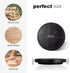 9" Wood Lazy Susan Organizer, Round Turntable for Kitchen Cabinet, Bathroom Decor, Black Decorative Tray for Vanity