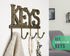 Key Holder for Wall, Cast Iron Decorative Rustic Key Organizer with 4 Hooks