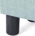 15x10.8x8.7inch Adeco Small Ottoman Footstool- Mordern Rectangle Soft Fabric Footrest