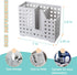 Dishwasher Chopstick & Straw Basket - Grey, Ideal for Small Items Dishwasher Utensil Holder, Straw Holder for Dishwasher, Chopstick Holder Keep Your Dishwasher Organized