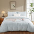 Set 100% 2 Set NEXHOME PRO Duvet Cover Twin Size Linen Look Textured Organic Natural Washed Cotton Duvet Cover Pieces