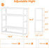 PPN Towel Rack Bathroom Storage Shelves Over The Toilet with Towel Bar, 100% Bamboo Adjustable Height Floating Shelf