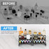 Goabroa 3 Tier Black Acrylic Display Risers - 2 Set (6 Pcs) Countertop Organizer Display Stand for Decoration