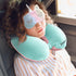 Set urnexttour Neck Travel Pillow for Kids, Unicorn Airplane Memory Foam Pillow with Cute Sleep Mask & Earplugs