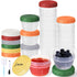 Yomarket 24pcs 4 oz Small Plastic Containers with Lids, Reusable 1/2 Cup