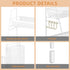 VITVITI 2-Tier Bathroom Organizer, Metal Wire Mesh Storage with Basket Hooks for Vanity Tray Shelf and Kitchen Spice
