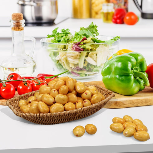 30pcs Lorigun Mini Artificial Potatoes, Lifelike Fake Potatoes Simulation Mini Vegetable for Home Kitchen Decoration