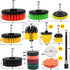 Drill Brush Attachment Set, 30Pcs Drill Scrubber Brush Kit Include Scrub Pads, Sponge, Extend Attachment, Drill Cleaning Brush Attachment Set for Bathroom, Tub, Tile (30Pcs Brush Pad Kit)