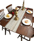 Aothpher Multi Color Rustic Farmhouse Stripe Table Runner, Square Heat Resistant PVC Non-Slip for Kitchen, Weddings,