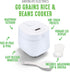 GreenLife PFAS-Free 4-Cup Rice Cooker, Healthy Ceramic Nonstick, Easy to Use Automatic Presets, White