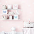 3D Set 3 (7x7) Tide and Tales Butterfly Room Decor for Girls, of Framed Wooden Wall Art for Nursery, Nature-Inspired