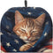US Flag Sleeping Cat Tea Pot Cover, Tutolip Insulated Dust Proof Tea Kettle Cover for Kitchen Decoration