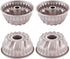 4Pcs Nonstick Mini Bundt Cake Pan, Baking Kugelhopf Bread Muffin Mold for Oven and Instant Pot
