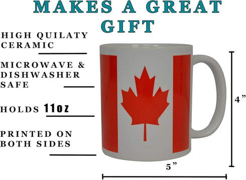 Rogue River Tactical Best Coffee Mug - Canada Canadian Maple Leaf Flag Cup