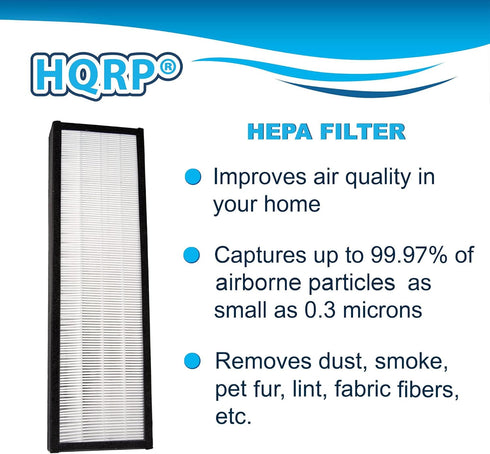 HQRP HEPA Filter B w/ 4-Pack Carbon Filters compatible with GermGuardian AC4800 AC4820 AC4900CA AC4825 AC4850PT, compatible with Oransi Finn; parts FLT4825 FLT4850PT FLT22CB4 Replacement
