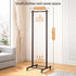 63 Inch 110lbs, LiaMeE Tall Clothes Rack with Wheels, Heavy Duty Metal Garment Rack with Shoe Shelf, Rolling Clothing