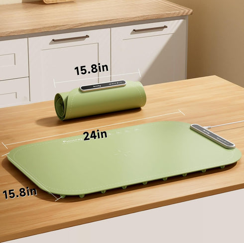 3 2 Food Warming Mat, Silicone Electric Heating Tray to Keep Food Warm at Party, Heating Mat for Food with Temperature
