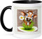 3dRose Jersey Cow In Grass Two Tone Mug, 11 oz - Black/White