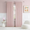 Back Tab and Rod Pocket Muted Pink Curtains for Girls Bedroom Decor