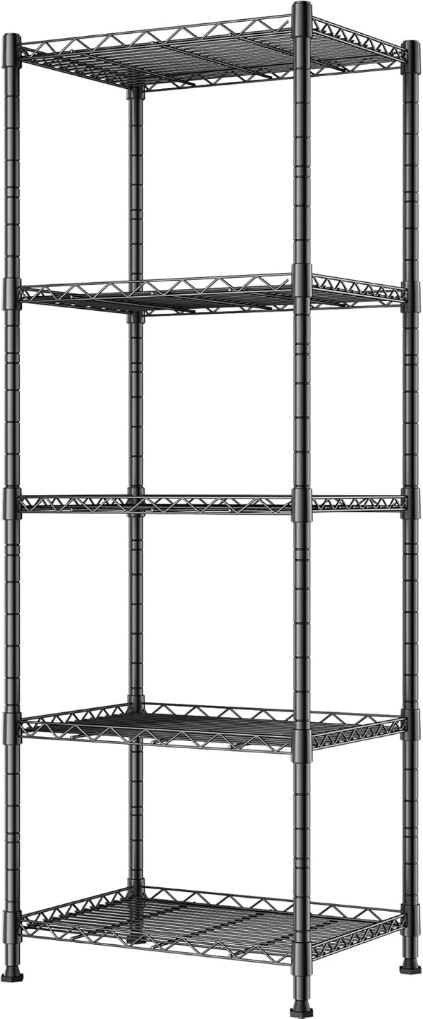 REGILLER 5-Wire Shelving Metal Storage Rack Adjustable Shelves,Standing Storage Shelf Units for