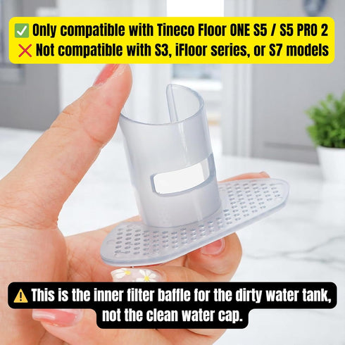 BuleVina S5/S5 2, Vacuum Parts Replacement: Dirt Water Tank Lid Baffle for Tineco Floor ONE PRO Dirty Water Tank