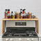 Over the Stove Spice Rack, 33" Wide Bamboo Shelf Rack Organizer for