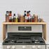 Over the Stove Spice Rack, 33" Wide Bamboo Shelf Rack Organizer for