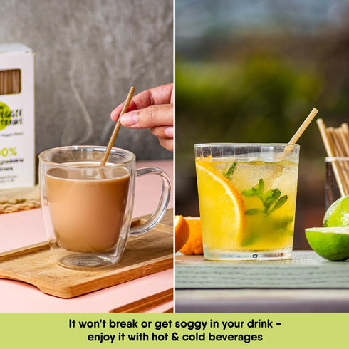 150 PCS of 4.75 Inches Unwrapped Biodegradable Drink Stirrers, Made of Vegetable Fibers, Best Cocktail Stirrers