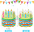 Tegeme 2 Pieces Kids Chair Cover, Birthday Chair Cover Classroom Seat Decorations for Party Home School Office (Blue)