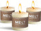 Melt Candle Pillar Candles, 3 Pack Unscented for Home, Church, Weddings, 3" x 3", Ivory