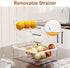 Counter, Bread Box with Ice Chilled Condiment Caddy, Portable Airtight Storage Container with Lid Handle for Kitchen