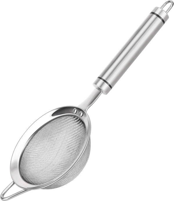 304 Stainless Steel Fine Mesh Strainers for Kitchen, Colander-Skimmer with Handle, Sieve Sifters for Food, Tea, Rice