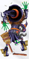 Beistle Crashing Witch Door Cover