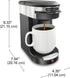 Commercial 1-Cup 3-Minute HDC200S-CA Hamilton Beach Deluxe Coffee Maker, Black/Stainless-Steel, Brew Time, Auto