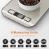 CROWNFUL Food Scale, 11 lb Digital Kitchen Scales with Built-in Coin Battery, LCD Display, 304 Stainless Steel