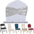 SquarePie Pack of 10 Sequin Chair Sashes, Silver Sparkling Decorative Bands for Wedding Banquet Party Decor