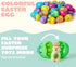36PCS 2.3" JOYIN Printed Empty Colorful Plastic Eggs Fillable, Bright Plastic Eggs Bulks for Festival Hunt, Filling