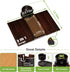 360 Couch Cup Holder,Bamboo Couch Arm Tray with Rotating Cup Holder,Foldable Anti-Slip Sofa Arm Chair Tray for Eating