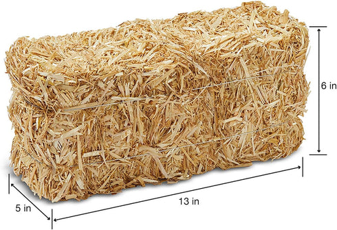 FloraCraft Decorative Straw Bale, Natural, 5 Inch x 6 Inch x 13 Inch